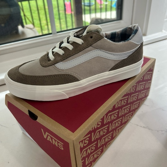 Woman’s Vans Brooklyn Warm Taupe/plaid - Picture 5 of 8